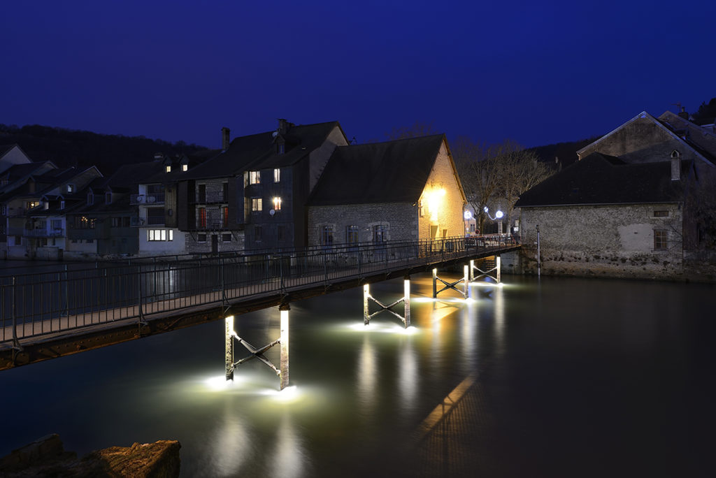 mise en lumière bord de Loue